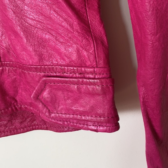 Danier Leather Small Pink  Bomber Jacket - Picture 6 of 12